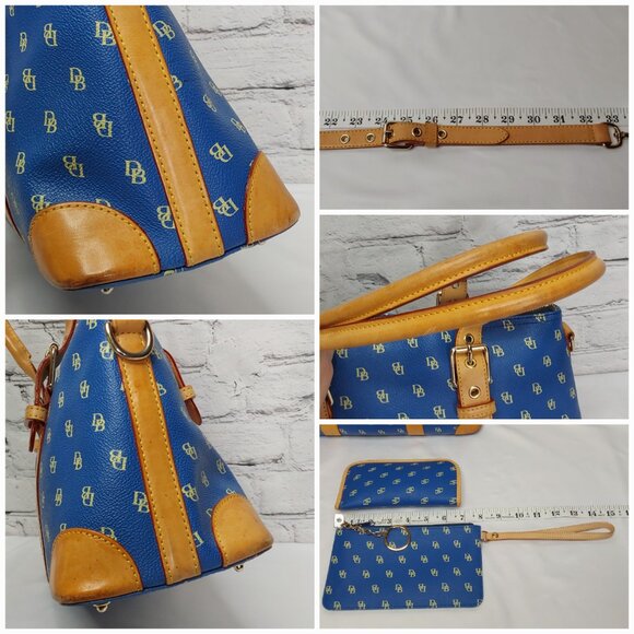 DOONEY & BOURKE SIGNATURE BLUE DOMED SATCHEL/CROSSBODY BAG 5-PIECE COMPLETE SET - Picture 7 of 14